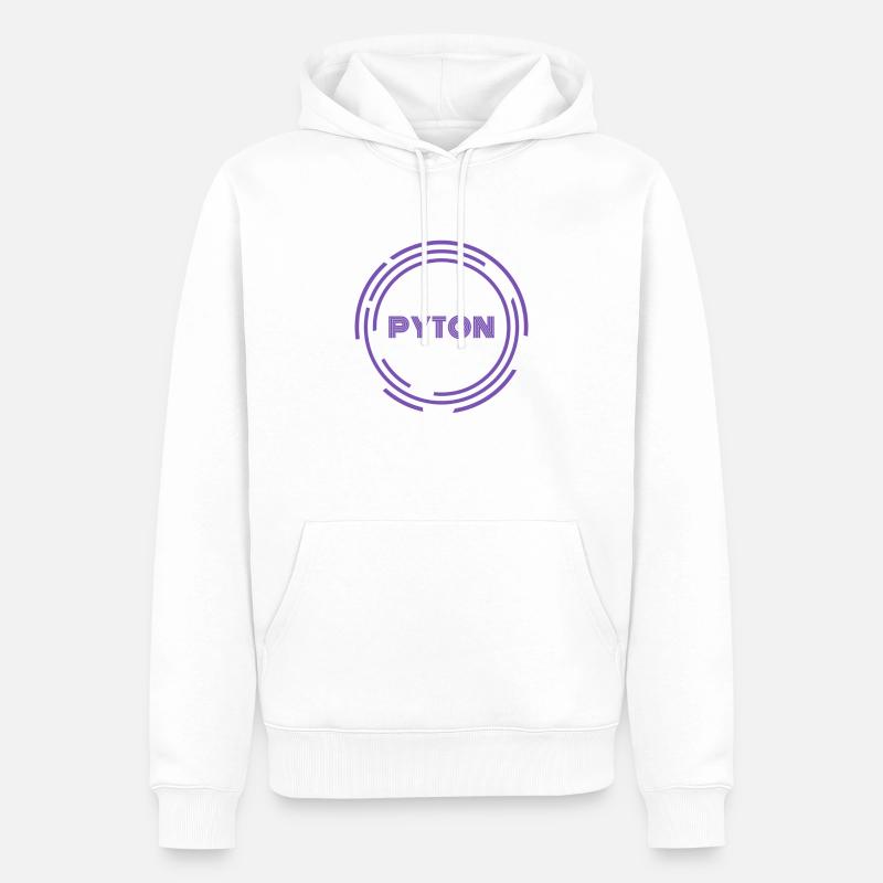 Python - Men’s Premium Organic Hoodie - white