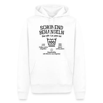 100. Geburtstag Schonend Behandeln Alte Lappen 100 - Männer Premium Bio Hoodie - Weiß - Vorne - Nico (187cm)