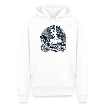 Livre rétro Conception de livre fille pour les lecteurs fréquents - Sweat à capuche Premium bio Homme - blanc - Devant - Nico (187cm)