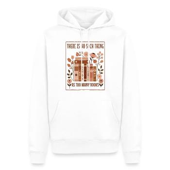 Bücherwurm Leseratte Buchliebhaber Lustiger Buch - Männer Premium Bio Hoodie - Weiß - Vorne - Nico (187cm)
