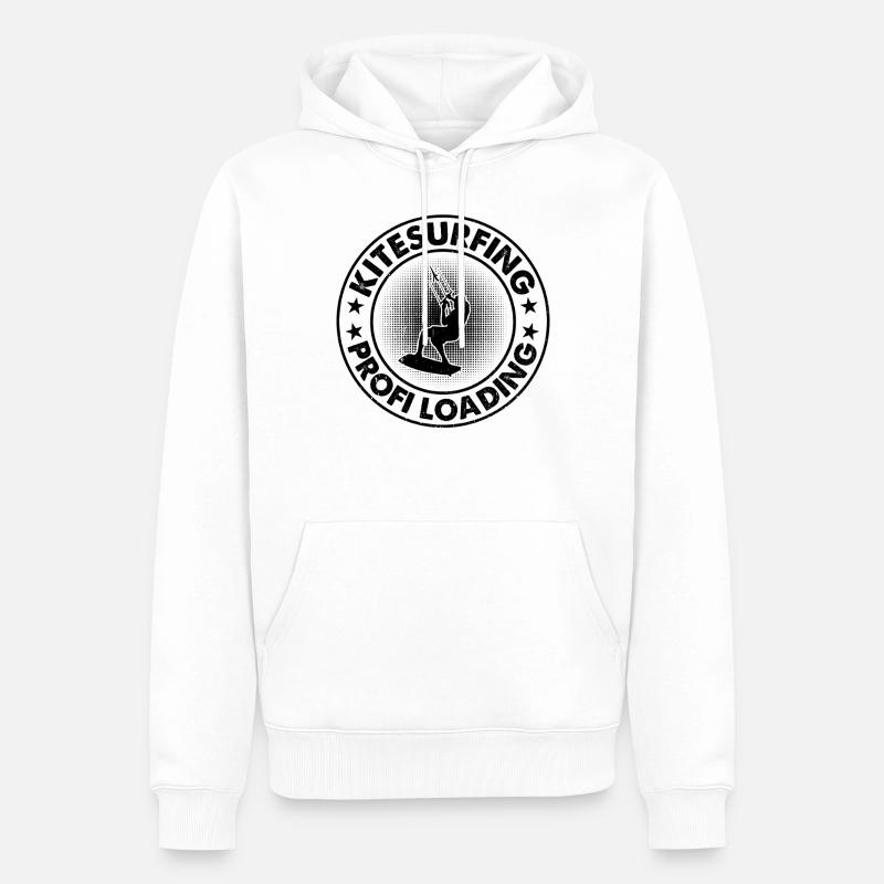 Kitesurfing profi loading - Kiteboarding - Männer Premium Bio Hoodie - Weiß