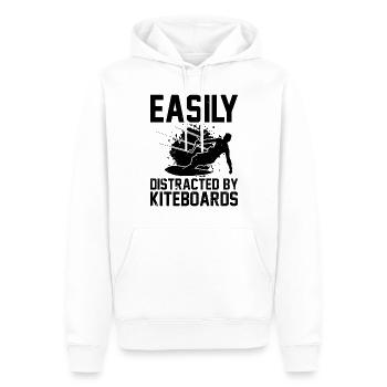 Kitesurfing - Easily distracted by Kiteboards - Men’s Premium Organic Hoodie - white - Front - Nico (187cm)