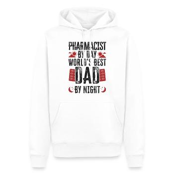 Technicien en pharmacie - Sweat à capuche Premium bio Homme - blanc - Devant - Nico (187cm)