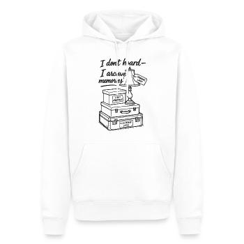 Ich Sammle Erinnerungen Alter Flohmarkt - Männer Premium Bio Hoodie - Weiß - Vorne - Nico (187cm)