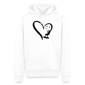 Kitesurfer Kitesurfing Heart Watersports - Männer Premium Bio Hoodie - Weiß - Vorne - Nico (187cm)