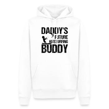 Kitesurf bébé - Daddy’s Future Kitesurf - Sweat à capuche Premium bio Homme - blanc - Devant - Nico (187cm)