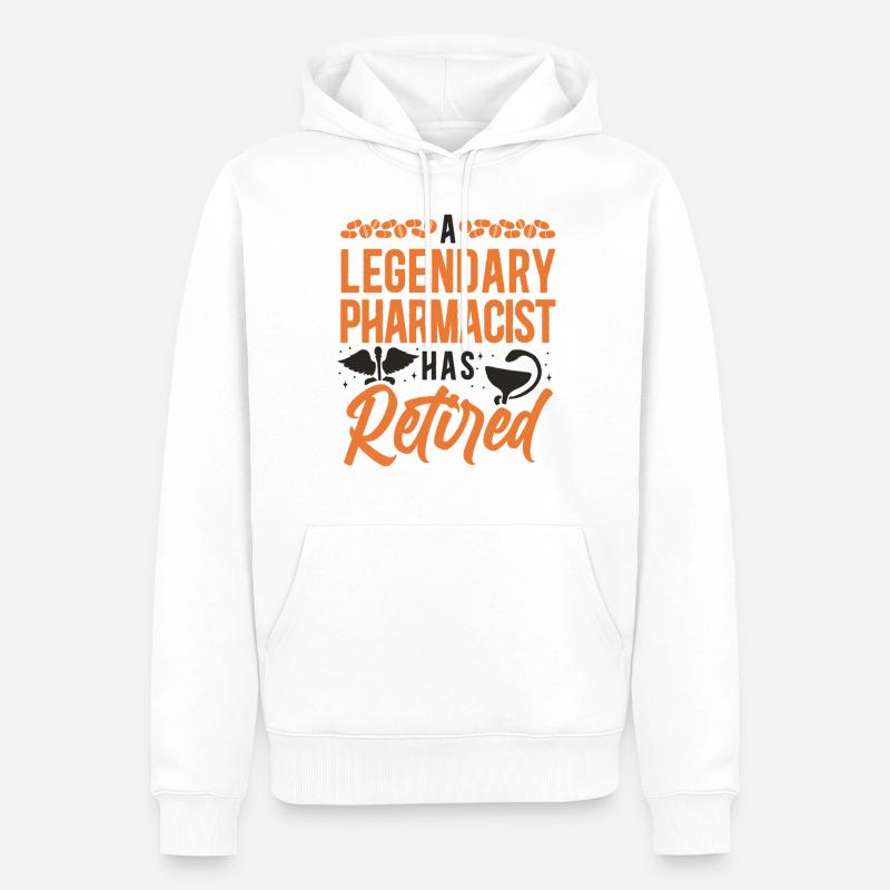 Technicien en pharmacie - Sweat à capuche Premium bio Homme - blanc