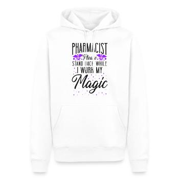 Technicien en pharmacie - Sweat à capuche Premium bio Homme - blanc - Devant - Nico (187cm)