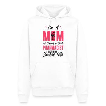 Technicien en pharmacie - Sweat à capuche Premium bio Homme - blanc - Devant - Nico (187cm)