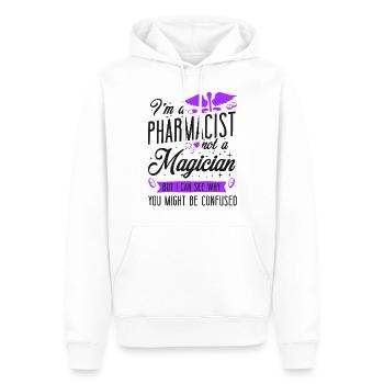Technicien en pharmacie - Sweat à capuche Premium bio Homme - blanc - Devant - Nico (187cm)