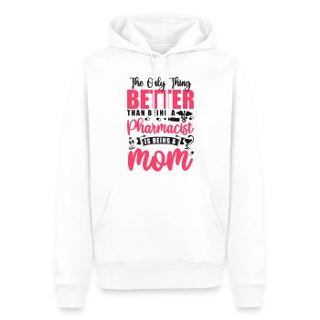 Technicien en pharmacie - Sweat à capuche Premium bio Homme - blanc - Devant - Nico (187cm)