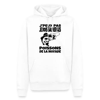 J’peux pas je dois sauver les poissons - Sweat à capuche Premium bio Homme - blanc - Devant - Nico (187cm)