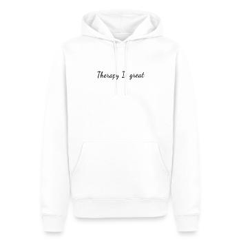 Sensibilisation à la santé mentale - La thérapie, c’est génial - Sweat à capuche Premium bio Homme - blanc - Devant - Nico (187cm)