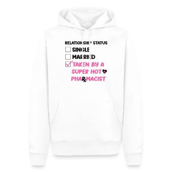 Technicien en pharmacie - Sweat à capuche Premium bio Homme - blanc - Devant - Nico (187cm)