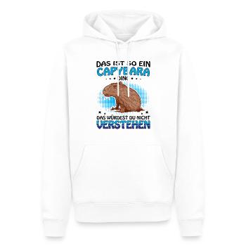 Une telle chose de Capybara Capybara - Sweat à capuche Premium bio Homme - blanc - Devant - Nico (187cm)