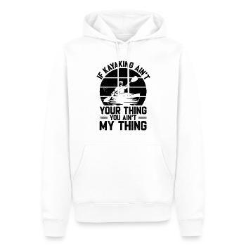 Funny Kayaking Quotes - Kayaker Watersports - Männer Premium Bio Hoodie - Weiß - Vorne - Nico (187cm)