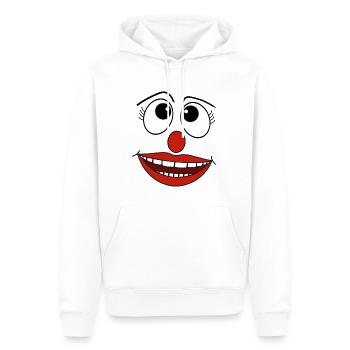 Clown Lachendes Gesicht Karneval Fasching Kostüm - Männer Premium Bio Hoodie - Weiß - Vorne - Nico (187cm)