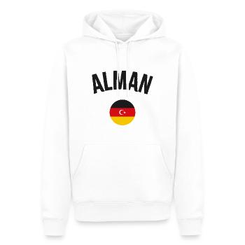 Alman Flagge - Männer Premium Bio Hoodie - Weiß - Vorne - Nico (187cm)
