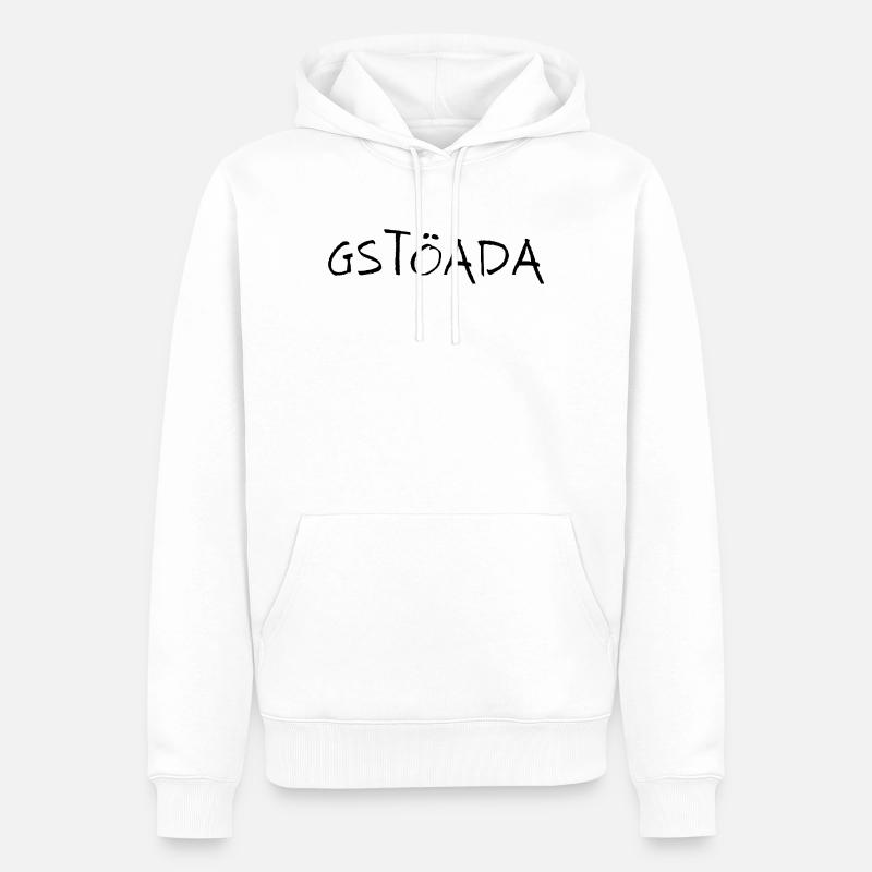 Gstöada - Sweat à capuche Premium bio Homme - blanc