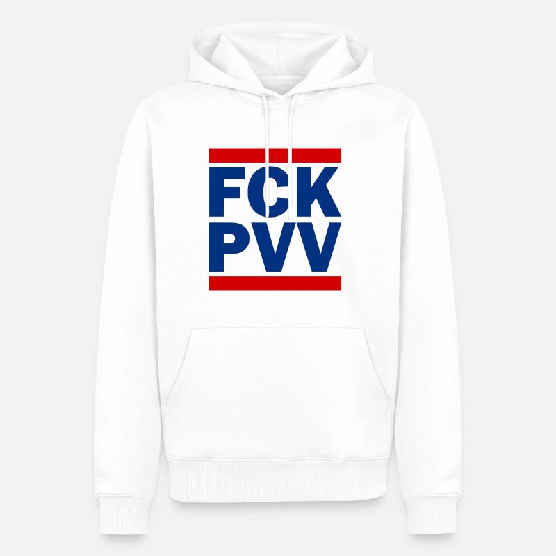 pvv - Sweat à capuche Premium bio Homme - blanc