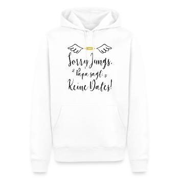 Sorry Jungs Papa Sagt Keine Dates Geschenk Tochter - Männer Premium Bio Hoodie - Weiß - Vorne - Nico (187cm)