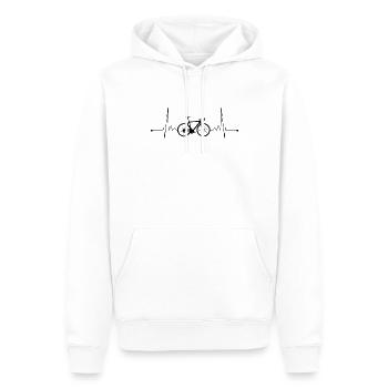Bicycle Heartbeat Racer Bike - Männer Premium Bio Hoodie - Weiß - Vorne - Nico (187cm)