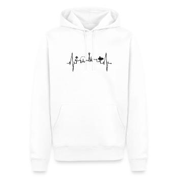 Las Vegas Skyline Herzschlag Nevada USA Fan Poker - Männer Premium Bio Hoodie - Weiß - Vorne - Nico (187cm)