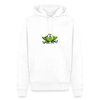Verwirrter Frosch - Männer Premium Bio Hoodie - Weiß - Vorne - Nico (187cm)