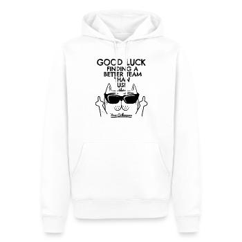 Jobwechsel Neuer Job Abschied Abschiedsgeschenk - Männer Premium Bio Hoodie - Weiß - Vorne - Nico (187cm)