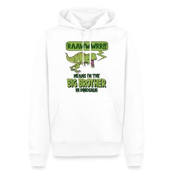 Rawr Big Brother T Rex Dinosaur Tyrannosaurus - Men’s Premium Organic Hoodie - white - Front - Nico (187cm)