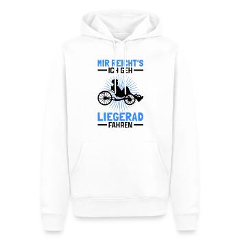 Liegerad mir reichts Radfahrer Liegefahrrad - Männer Premium Bio Hoodie - Weiß - Vorne - Nico (187cm)