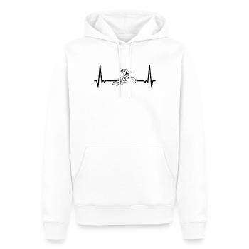 Heartbeat Wrestling ECG Wrestling Wrestling - Sweat à capuche Premium bio Homme - blanc - Devant - Nico (187cm)