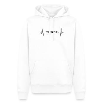 Feuerwehr Herzschlag - Männer Premium Bio Hoodie - Weiß - Vorne - Nico (187cm)
