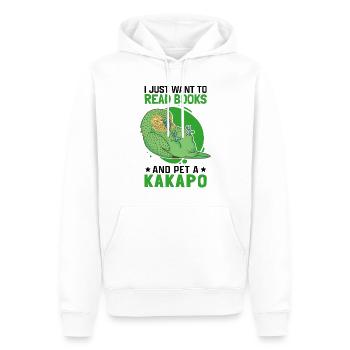 Kakapo und Bücher Neuseeland flugunfähiger Kakapo - Männer Premium Bio Hoodie - Weiß - Vorne - Nico (187cm)
