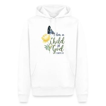 Christian Bible Verse Quote - Männer Premium Bio Hoodie - Weiß - Vorne - Nico (187cm)