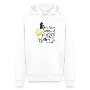 Christian Bible Verse Quote - Männer Premium Bio Hoodie - Weiß - Vorne - Nico (187cm)