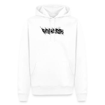 Techno - Männer Premium Bio Hoodie - Weiß - Vorne - Nico (187cm)