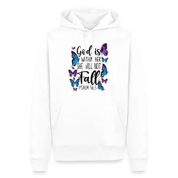 Christian Bible Verse Quote - Männer Premium Bio Hoodie - Weiß - Vorne - Nico (187cm)