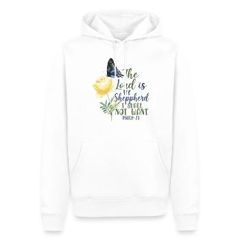 Christian Bible Verse Quote - Männer Premium Bio Hoodie - Weiß - Vorne - Nico (187cm)