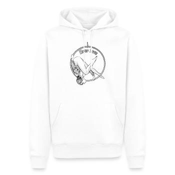 Hoop Love Aerial Hoop für Artisten und Akrobaten - Männer Premium Bio Hoodie - Weiß - Vorne - Nico (187cm)