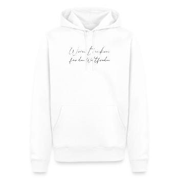 Wein Spruch - Männer Premium Bio Hoodie - Weiß - Vorne - Nico (187cm)