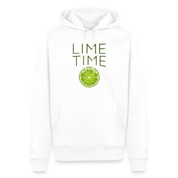 Chaux - Sweat à capuche Premium bio Homme - blanc - Devant - Nico (187cm)