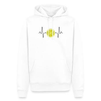 Zitrone Herzschlag - Männer Premium Bio Hoodie - Weiß - Vorne - Nico (187cm)
