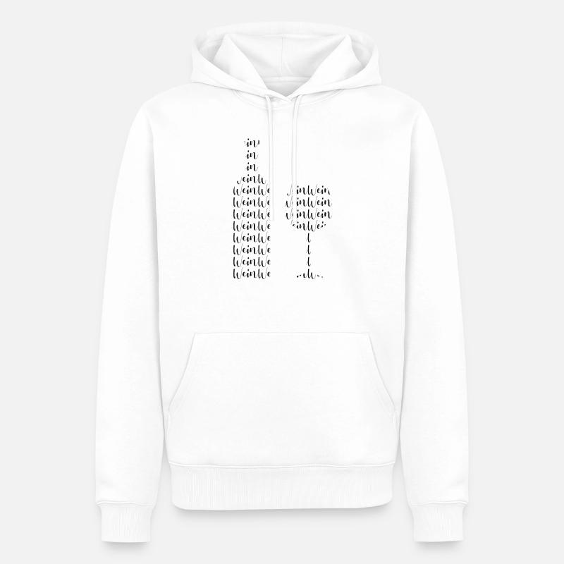 Wein Silhouette - Männer Premium Bio Hoodie - Weiß