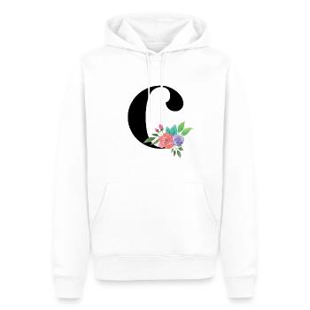 Letter C personalized gift alphabet first name Christmas - Men’s Premium Organic Hoodie - white - Front - Nico (187cm)