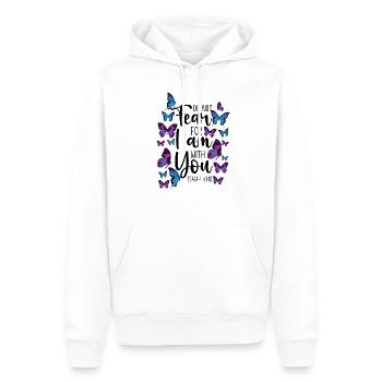 Christian Bible Verse Quote - Männer Premium Bio Hoodie - Weiß - Vorne - Nico (187cm)