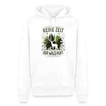 Pas de temps que la forêt appelle les cerfs la saison d’automne - Sweat à capuche Premium bio Homme - blanc - Devant - Nico (187cm)