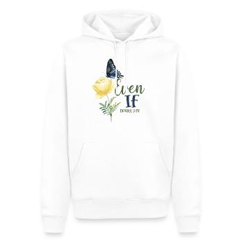 Christian Bible Verse Butterfly - Männer Premium Bio Hoodie - Weiß - Vorne - Nico (187cm)