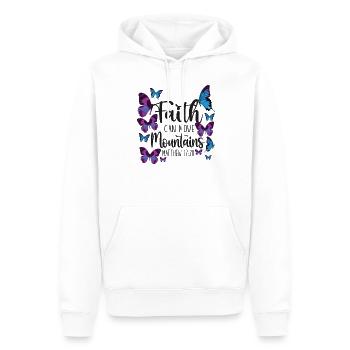 Christian Bible Verse Quote - Männer Premium Bio Hoodie - Weiß - Vorne - Nico (187cm)