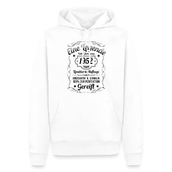 Geburtsjahr 1952 Vintage Geburtstag Legende 1952 - Männer Premium Bio Hoodie - Weiß - Vorne - Nico (187cm)